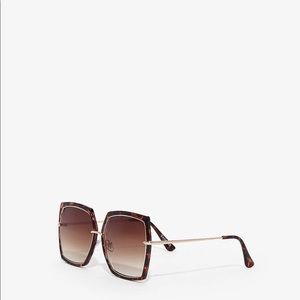 Gold Tortoiseshell Square Rim Sunglasses